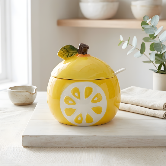 Lemon Shaped Sugar Bowl